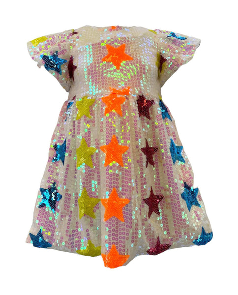 Rainbow Star Sequin Dress