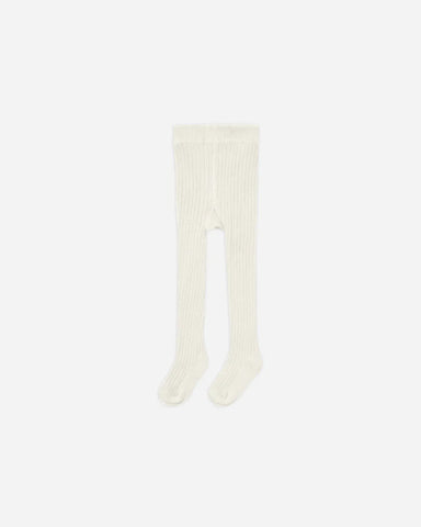 Rib Knit Tights - Ivory