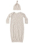 Bamboo Baby Gown + Hat Set Wildflower