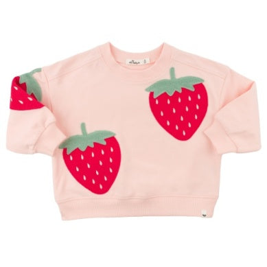 Charlie Sweatshirt/Shorts (Strawberry Applique)