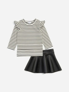 Paris Stripe Skirt Set