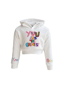 You Are The Greatest Cropped Hoodie