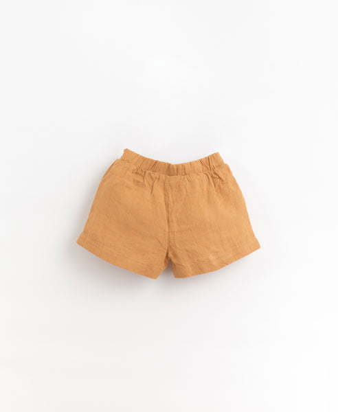 Rust Linen Shorts
