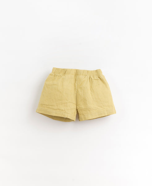 Lime Linen Shorts