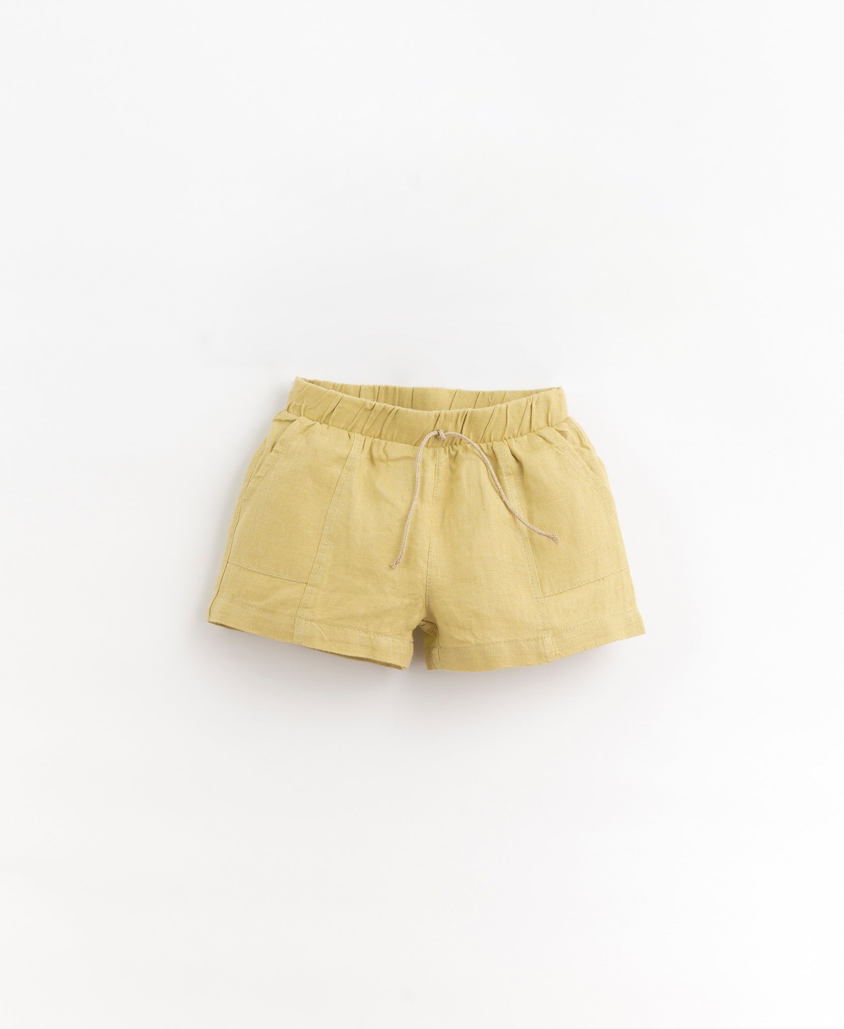 Lime Linen Shorts