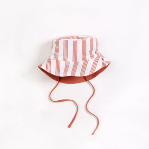 Reversible Swimmy Sun Hat - Brick Stripe