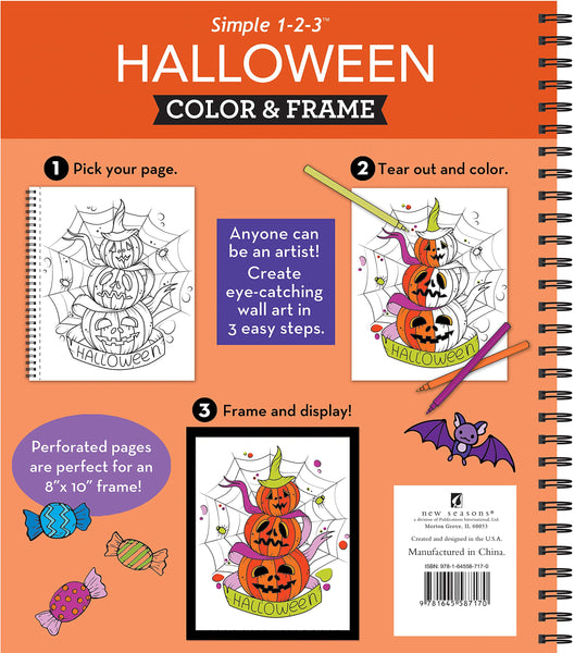 Color and Frame Halloween Coloring Book