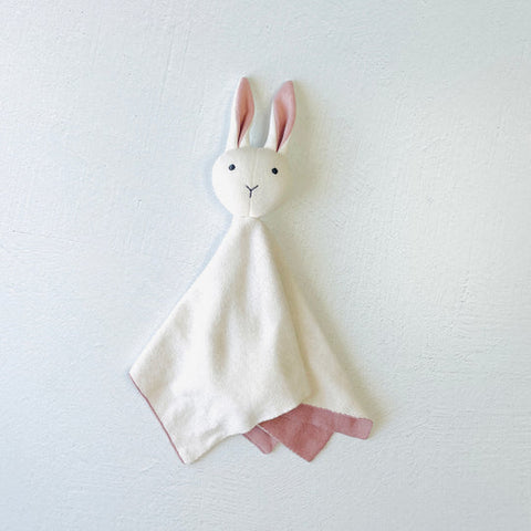 Copy of Knit Bunny Lovey - Ivory/Pink