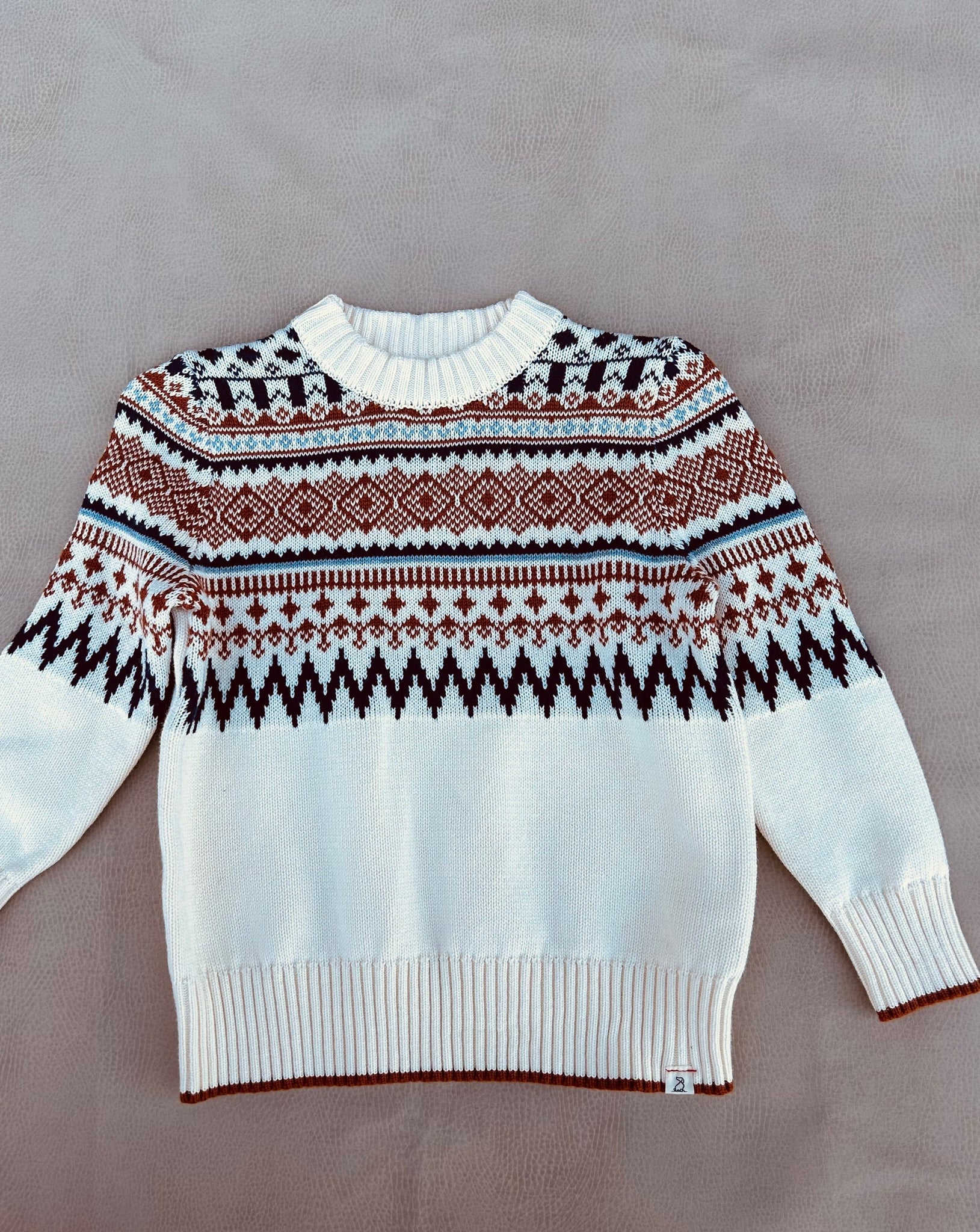 Oslo Sweater - Cream Fairisle