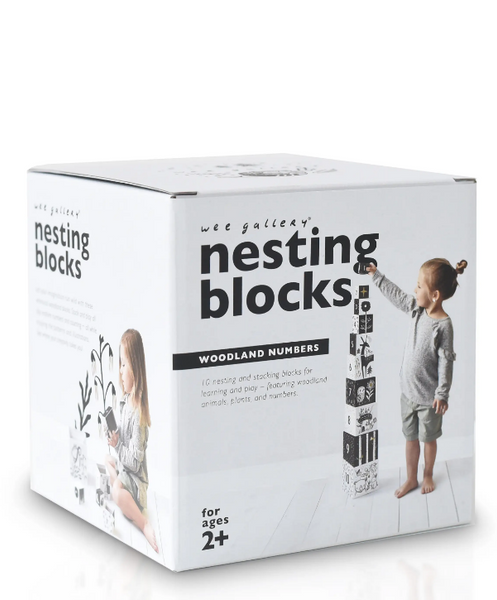 Woodland Number Nesting Blocks