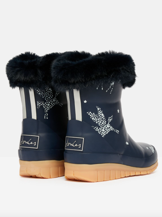 Joules wellies with fur discount