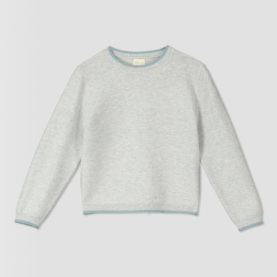 Penryn Sweater - Grey/Teal Knit *LAST ONE -  SZ 18/24*