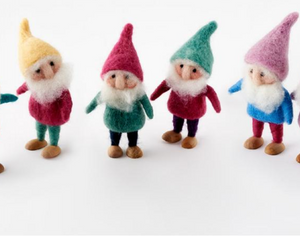 Colorful Wool Gnomes